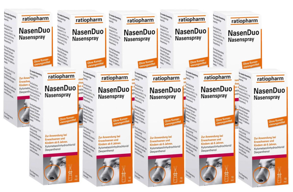 Nasenduo Ratiopharm 10 x 10 ml Sparset inklusive einer Handcreme oder Handseife von Apotheken-Express